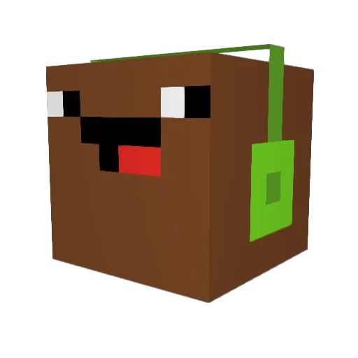 CrazyCR905 Minecraft avatar head, 3D render