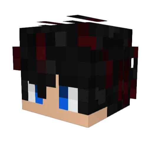CrazyCarlson Minecraft avatar head, 3D render