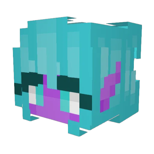 CrazyCat024 Minecraft avatar head, 3D render