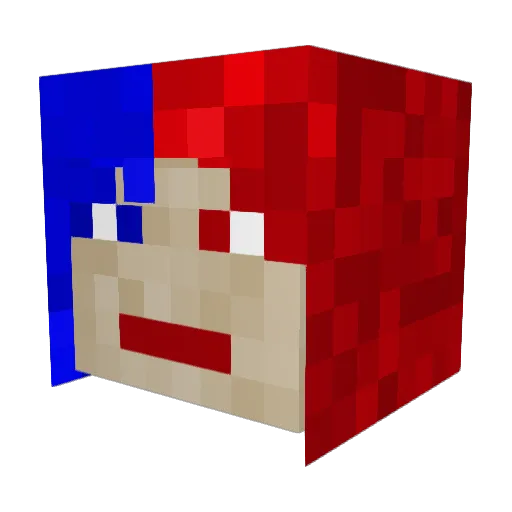 CrazyCatZuly Minecraft avatar head, 3D render