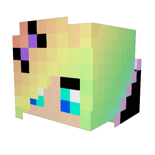 CrazyChes Minecraft avatar head, 3D render