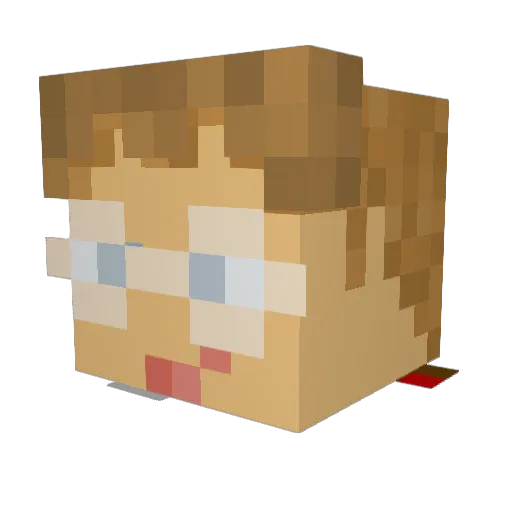CrazyChipmunk1 Minecraft avatar head, 3D render