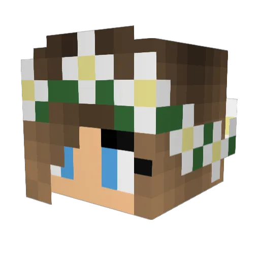 CrazyCow615 Minecraft avatar head, 3D render