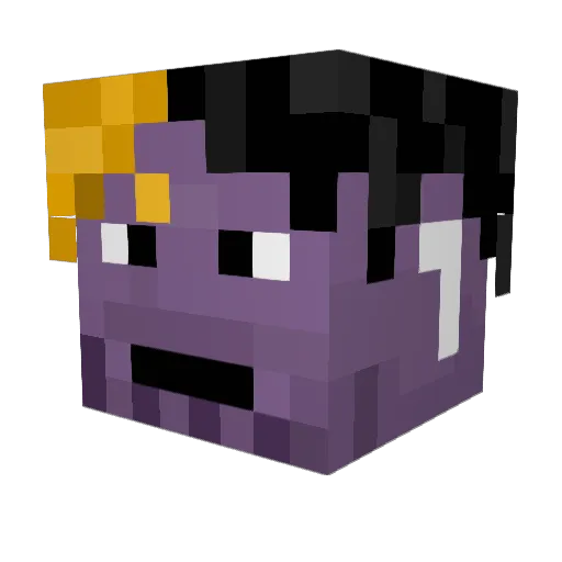 CrazyCrayfish Minecraft avatar head, 3D render