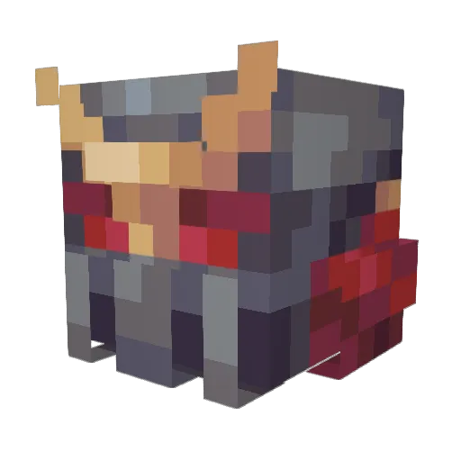 CrazyCreak Minecraft avatar head, 3D render