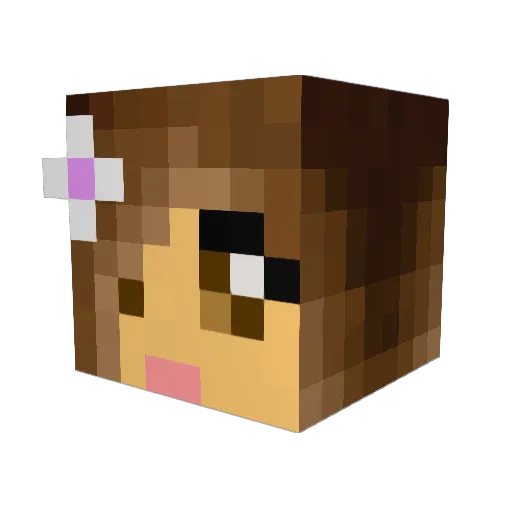 CrazyCriple Minecraft avatar head, 3D render