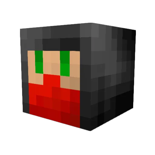 CrazyCrisUk Minecraft avatar head, 3D render