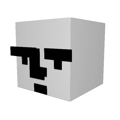 CrazyD03 Minecraft avatar head, 3D render