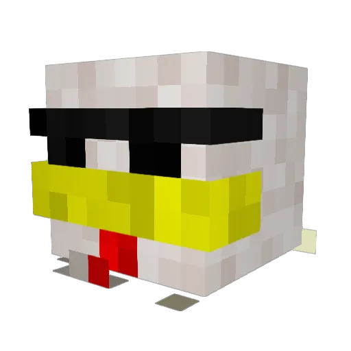 CrazyDuck2001 Minecraft avatar head, 3D render