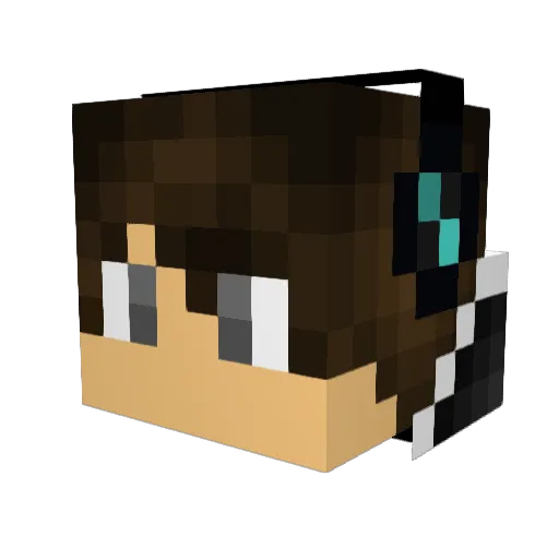 CrazyDude_28 Minecraft avatar head, 3D render