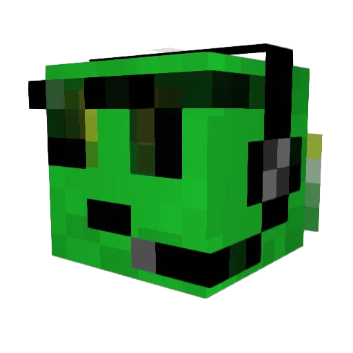 CrazyFitz Minecraft avatar head, 3D render