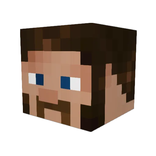 CrazyGamingDaddy Minecraft avatar head, 3D render