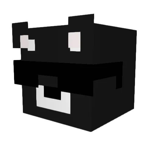 CrazyGang Minecraft avatar head, 3D render