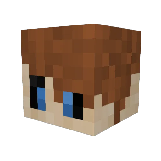 CrazyGirl184 Minecraft avatar head, 3D render