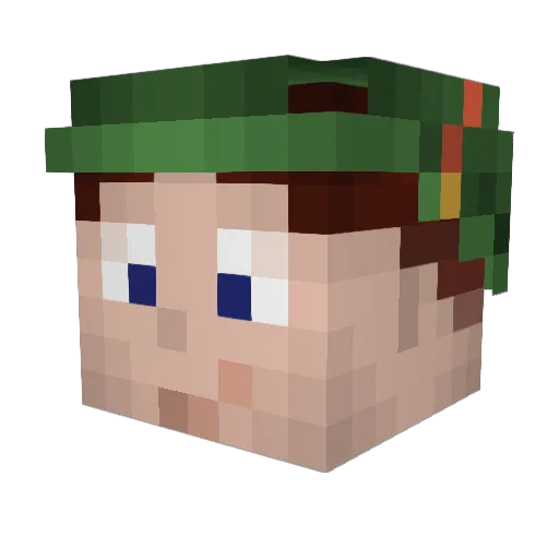 CrazyGuyWill Minecraft avatar head, 3D render