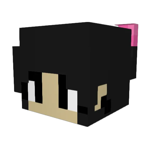 CrazyHotty Minecraft avatar head, 3D render