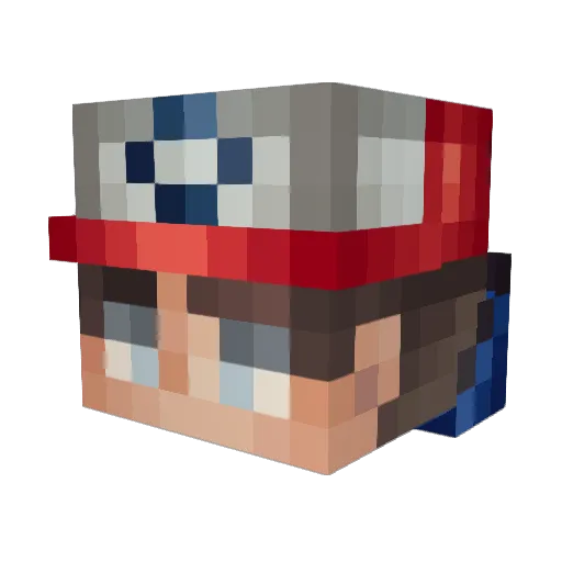 CrazyInventor Minecraft avatar head, 3D render