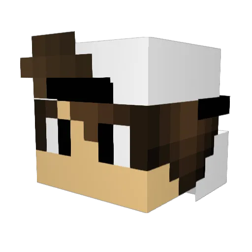 CrazyJovy Minecraft avatar head, 3D render