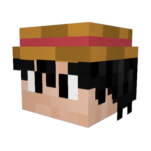 CrazyLazer Minecraft avatar head, 3D render