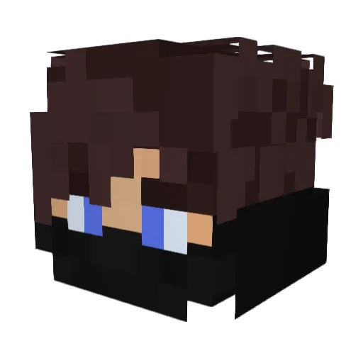 CrazyLion2020 Minecraft avatar head, 3D render