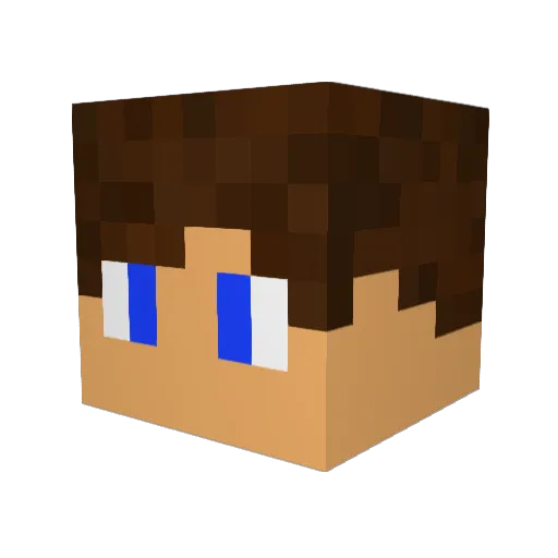 CrazyLoaD Minecraft avatar head, 3D render