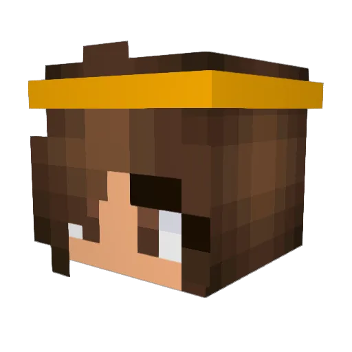 CrazyLoopy Minecraft avatar head, 3D render