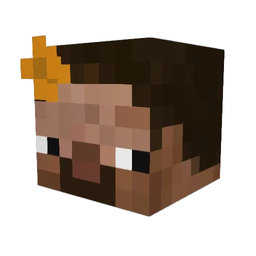 CrazyLost Minecraft avatar head, 3D render