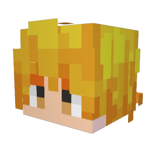 CrazyLoverx Minecraft avatar head, 3D render