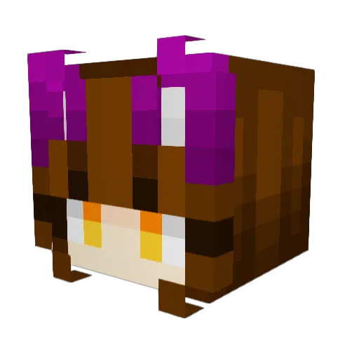 CrazyLucy16 Minecraft avatar head, 3D render