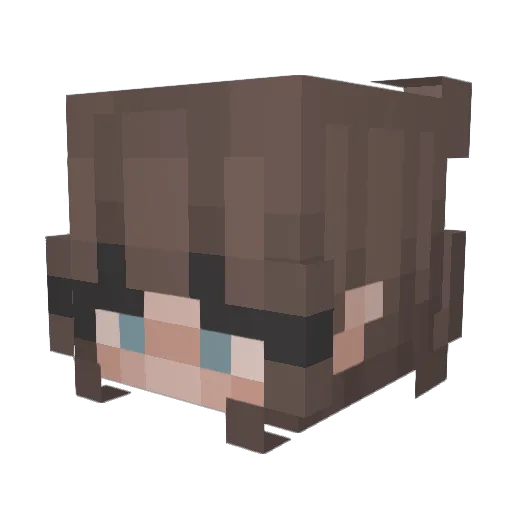 CrazyLuna74 Minecraft avatar head, 3D render