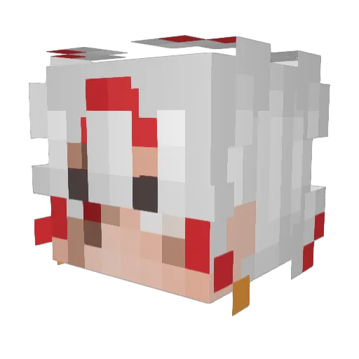 CrazyMagePro Minecraft avatar head, 3D render