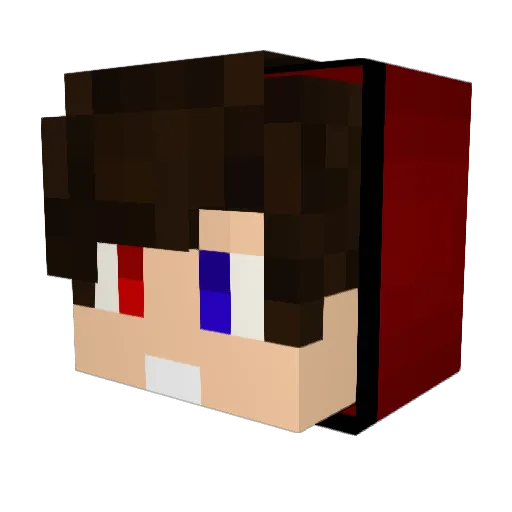 CrazyManGM Minecraft avatar head, 3D render