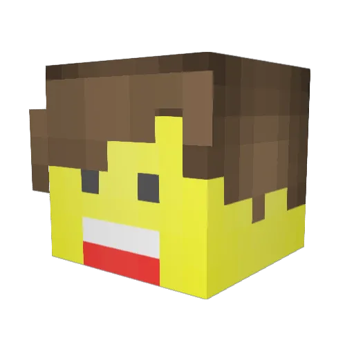 CrazyMarc94 Minecraft avatar head, 3D render
