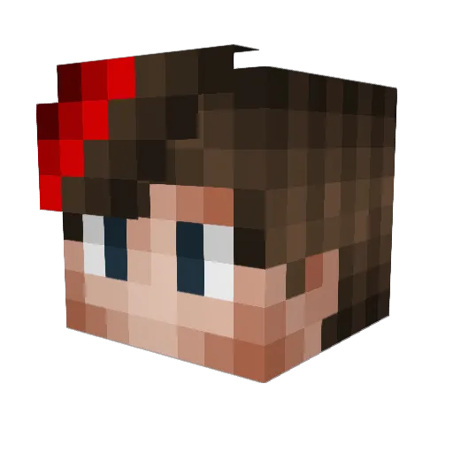 CrazyMegaFace Minecraft avatar head, 3D render