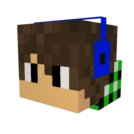 CrazyMellonGR Minecraft avatar head, 3D render
