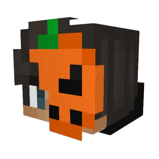 CrazyMobber Minecraft avatar head, 3D render