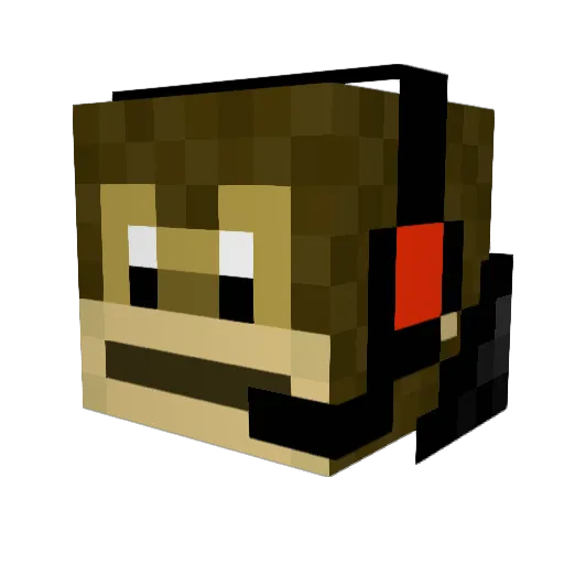 CrazyMonkey971 Minecraft avatar head, 3D render