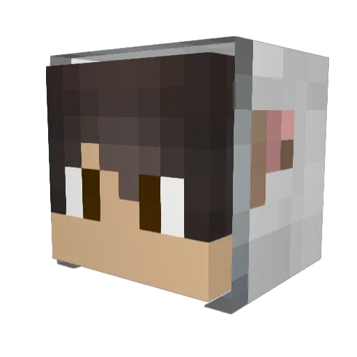 CrazyMufflon Minecraft avatar head, 3D render
