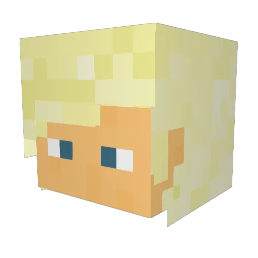 CrazyNerdjan Minecraft avatar head, 3D render
