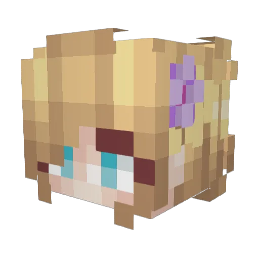 CrazyOnigiri Minecraft avatar head, 3D render