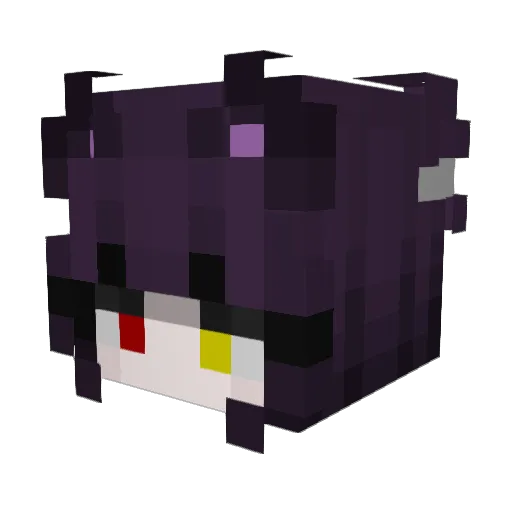 CrazyPeet Minecraft avatar head, 3D render