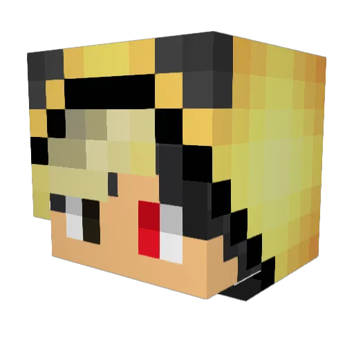 CrazyPikachu208 Minecraft avatar head, 3D render