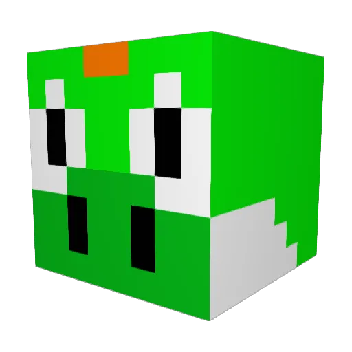 CrazyPinkNinja Minecraft avatar head, 3D render