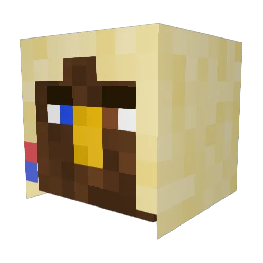 CrazyPockets Minecraft avatar head, 3D render