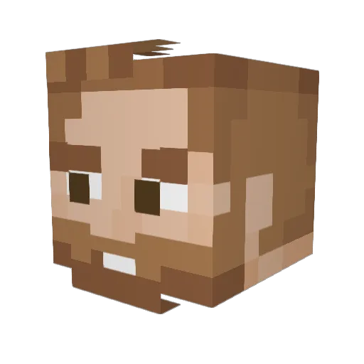 CrazyPortal Minecraft avatar head, 3D render