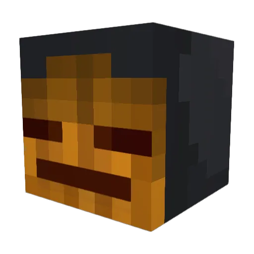 CrazyPotato_ Minecraft avatar head, 3D render
