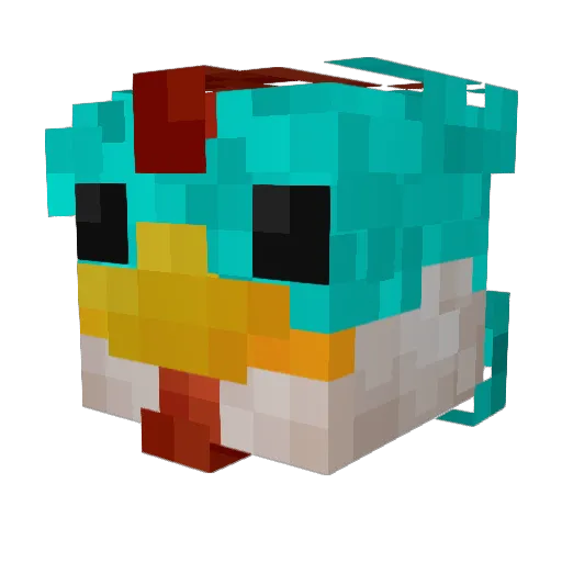 CrazyRS Minecraft avatar head, 3D render