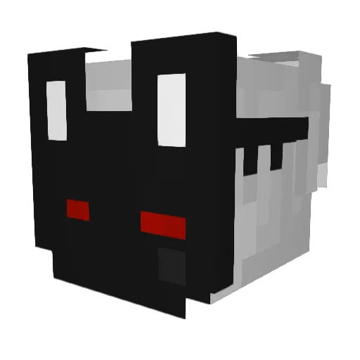 CrazyRa Minecraft avatar head, 3D render