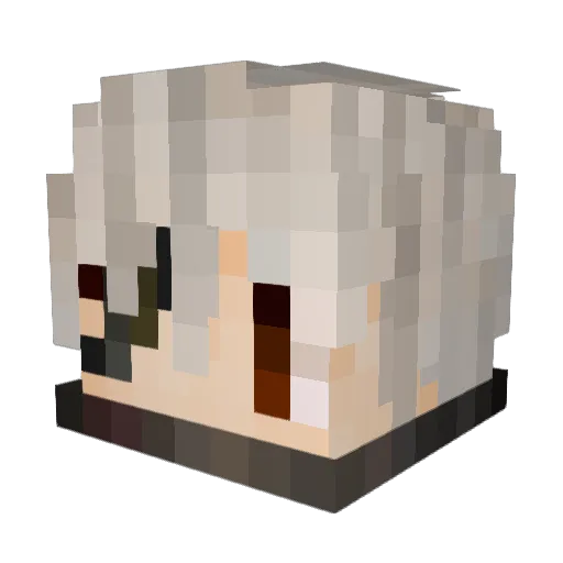 CrazyRain_2333 Minecraft avatar head, 3D render
