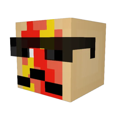 CrazyRazz42 Minecraft avatar head, 3D render